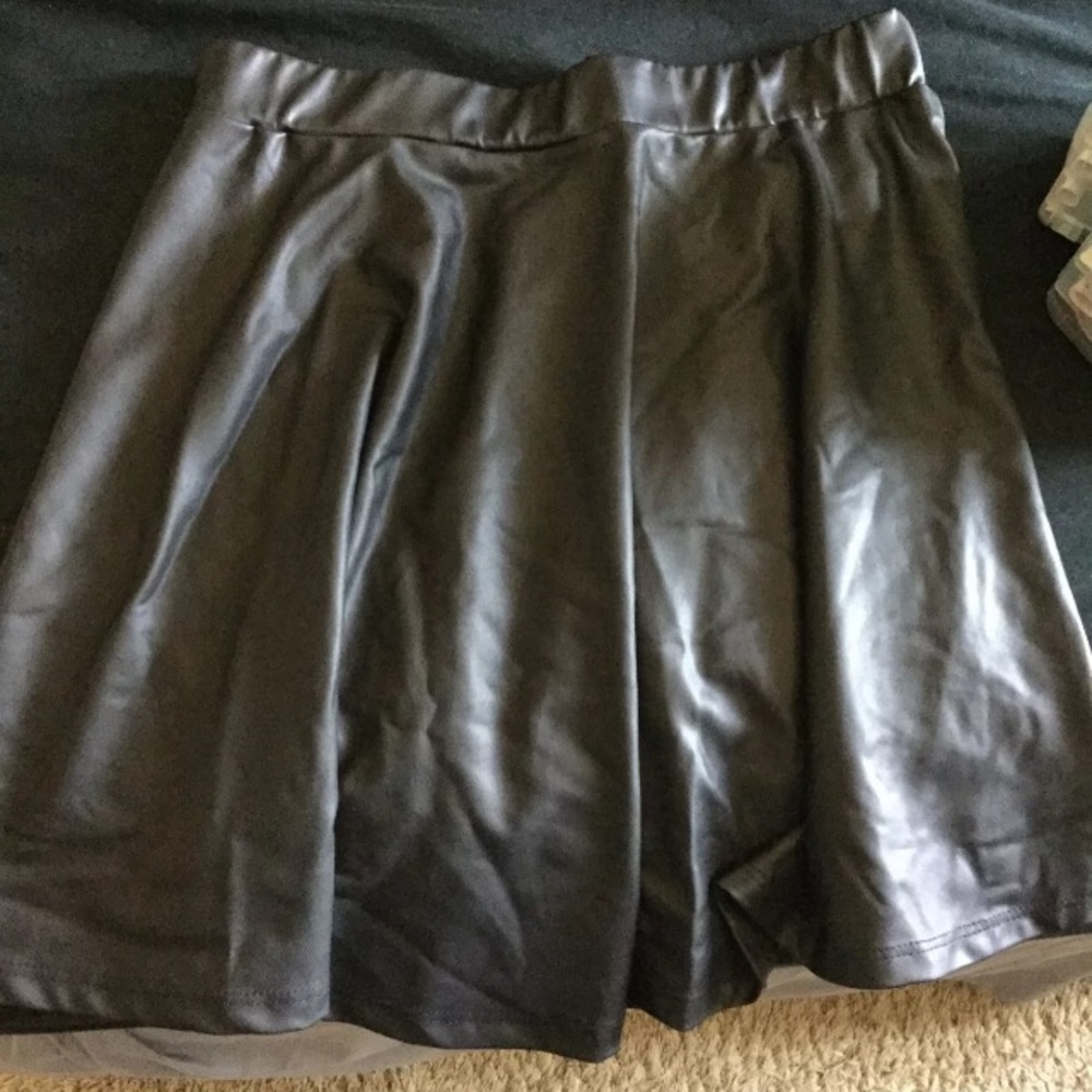Faux Leather Skirt